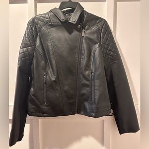 NY&Co Black Faux Leather Jacket